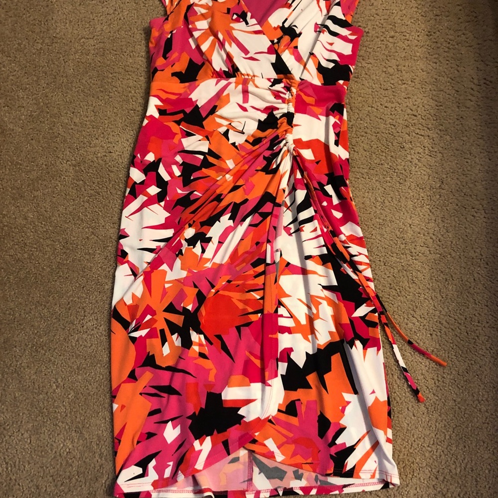 Boston Proper Geometric Soft Midi Dress